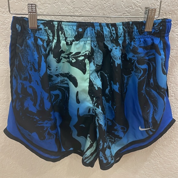 Nike Women’s Brief-Lined Blue Marble Running Shorts, Size Medium - Picture 8 of 12